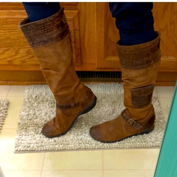 Ruff Hewn Brown Leather boots size 9M fun to wear comfortable - Picture 3 of 5